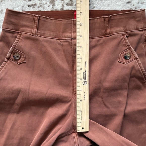 SPANX Stretch Twill Crop Pant Rust Brown Women's Size Small - Picture 5 of 9